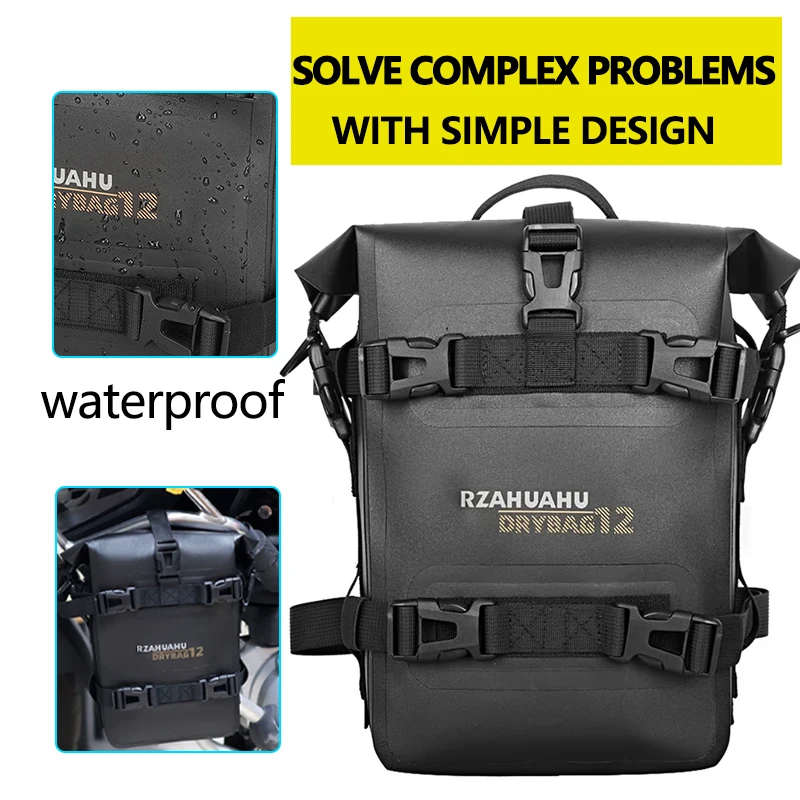 

Motorbike Large Capacity Motorcycle Luggage Pack Multi-Function Waterproof Motocross Rear Seat Bag Outdoor Riding Backpack