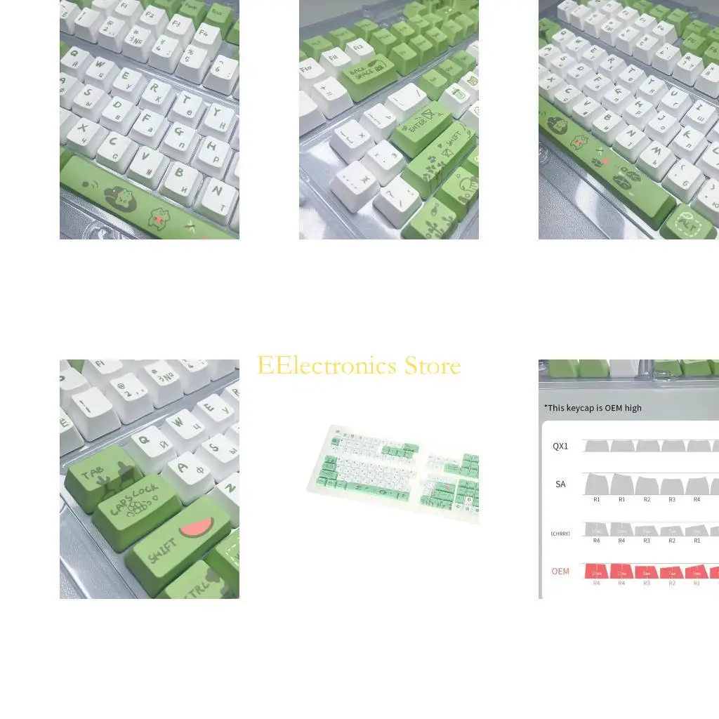 B03C Ergonomic XDA/OEM Height PBT Keycaps Russian Keycaps for Mechanical Keyboards