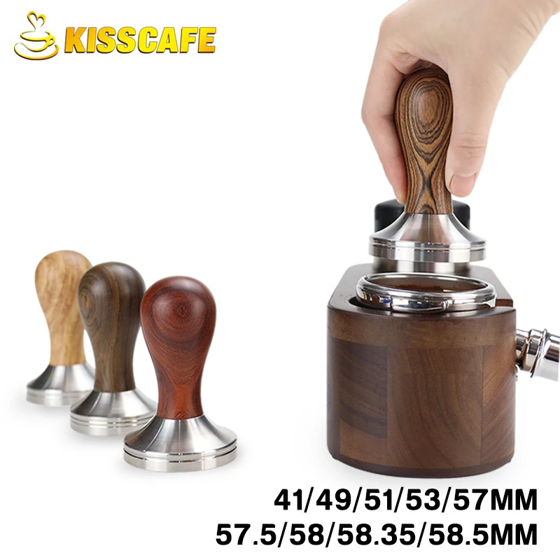 Coffee Tamper 51mm 53mm 58.5mm For Delonghi Breville Portafilter Stainless Steel Espresso Macker Accessories Barista Tool Goods