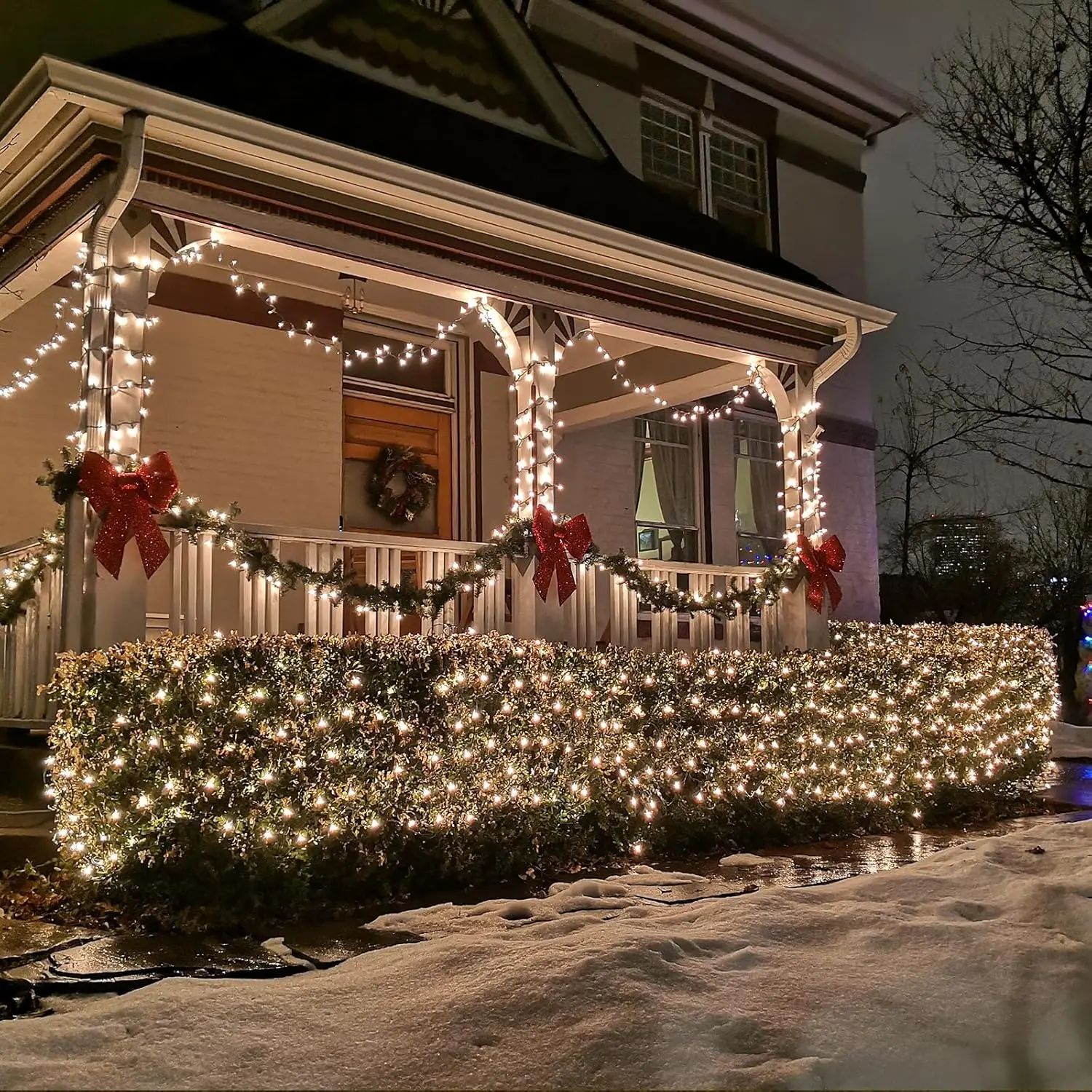 مصابيح شبكية أكشاك LED سعة 270 لترًا مع 8 أوضاع، ثريا 10 × 10 أقدام للبرجولات وحفلات الزفاف وديكور عيد الميلاد