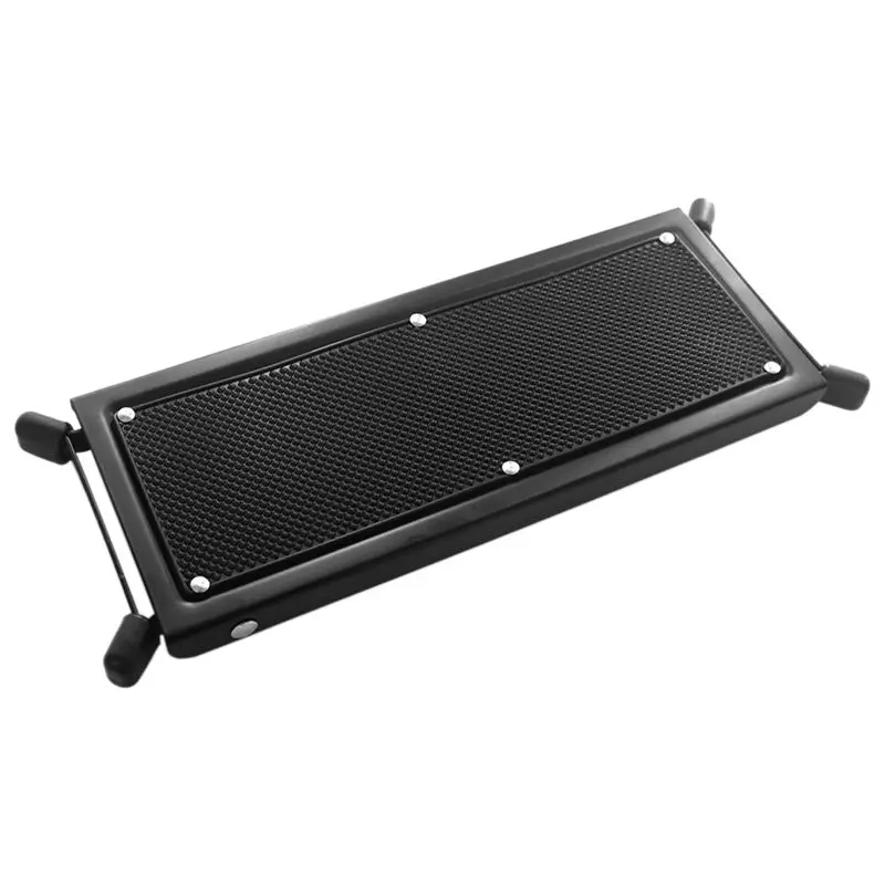 (ABYM) Guitar Foot Stool 4 Position Height Adjustable Foldable Guitar Pedal Guitar Rest Step Footstool Black