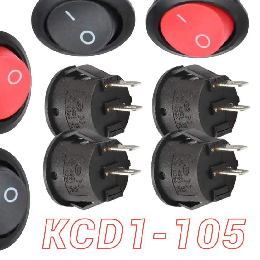 

2-контактный круглый тумблерный переключатель ON-OFF для лодок, 250В/6А, 125В/10А