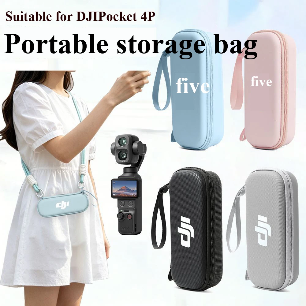 Storage Bag For DJI Pocket 4 Pro Camera Case PU Shockproof Hard Shell Protective Case Travel Accessories Box For Pocket 4P