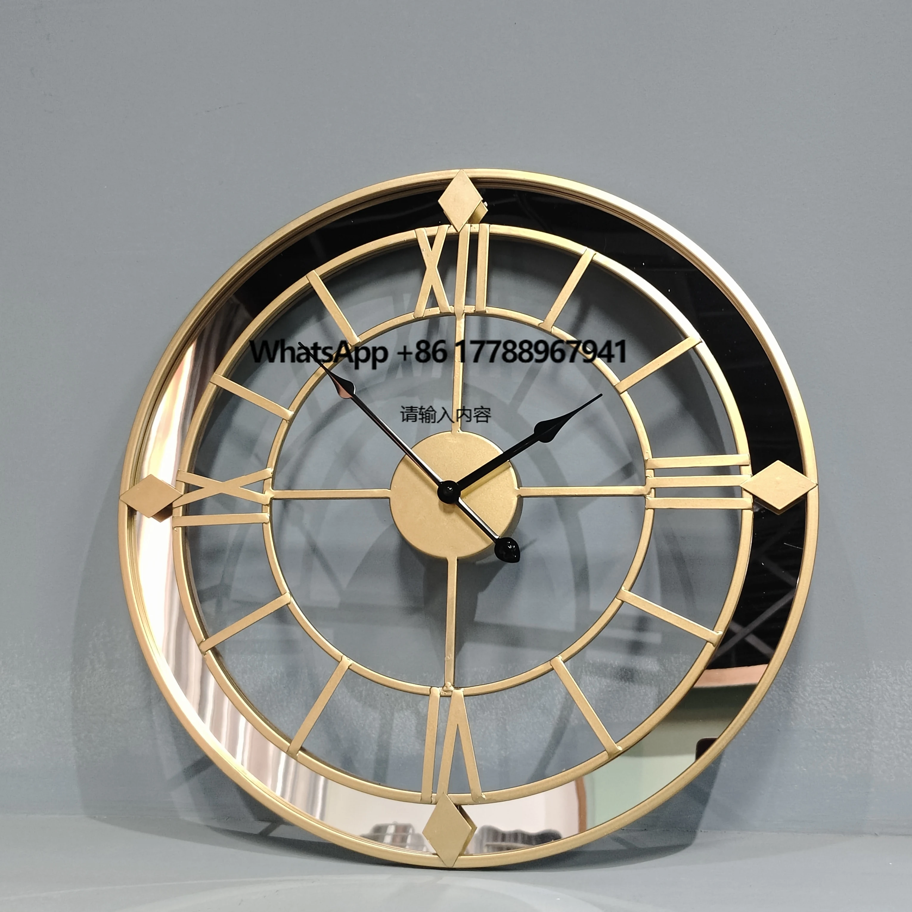 

120CM Indoor Large Dropshipping 2025 Modern Luxury Wall Hanging Decorative Metal Watch Clock Home House Decor Customizable DDP