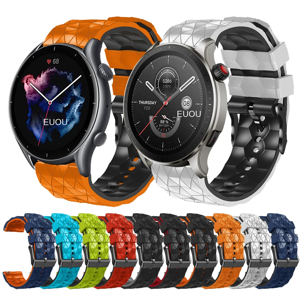 

22MM Silicone Strap For Amazfit GTR 4 Smartwatch Band For Amazfit GTR 3 Pro/2/Stratos 3/GTR 47mm Wristband Bracelet Accessories