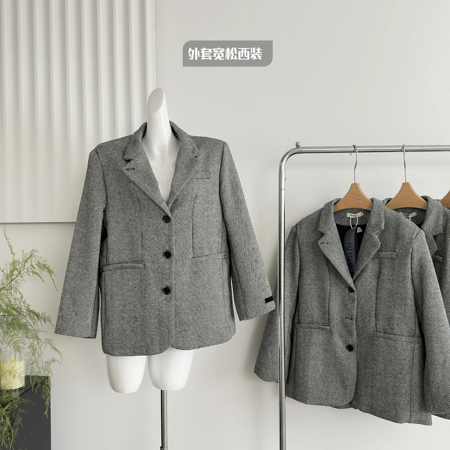 UNXX-Veste en laine trempée pour femme, blazer femme, manteau femme de bureau, haut de gamme, drapeau rétro, petit manteau décontracté, haute qualité, nouveau, automne