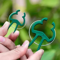 Green Garden Clip 20 Pcs/Pack Vegetable Rhizome Flower Branch Plant Plastic Fixed-Clip Gardening-Clip Small And Large Each 10PCS