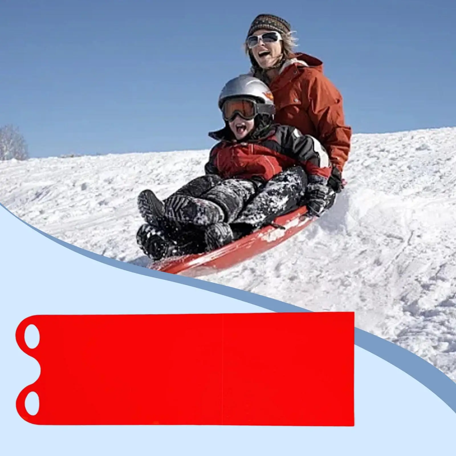 

Foldable Snow Slider Mat Ski Board Sledding Equipment Hard Plastic Sleigh for Winter Snow Play