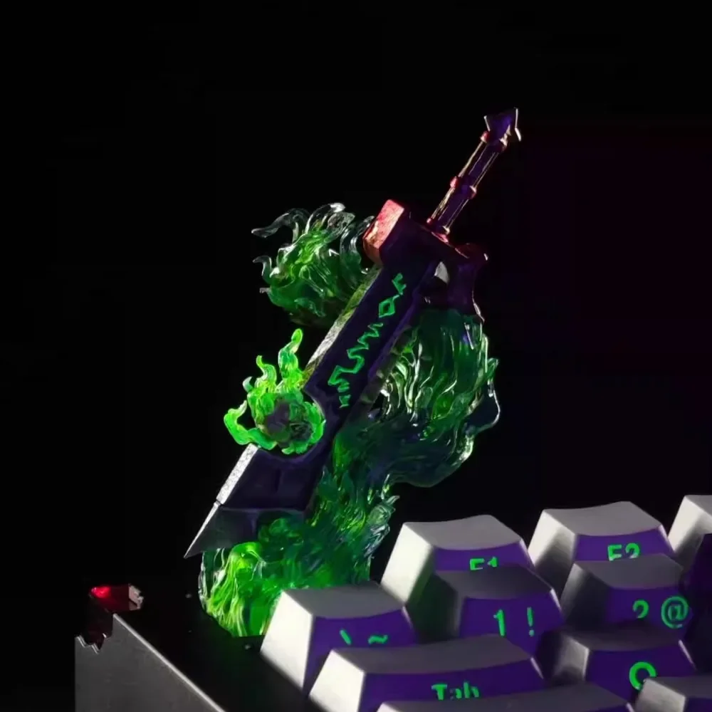 World of Warcraft Corrupted AshBringer Anime Keycaps for Mechanical Keyboard Caps Resin Custom Keycap PC Gamer Accessories Gifts