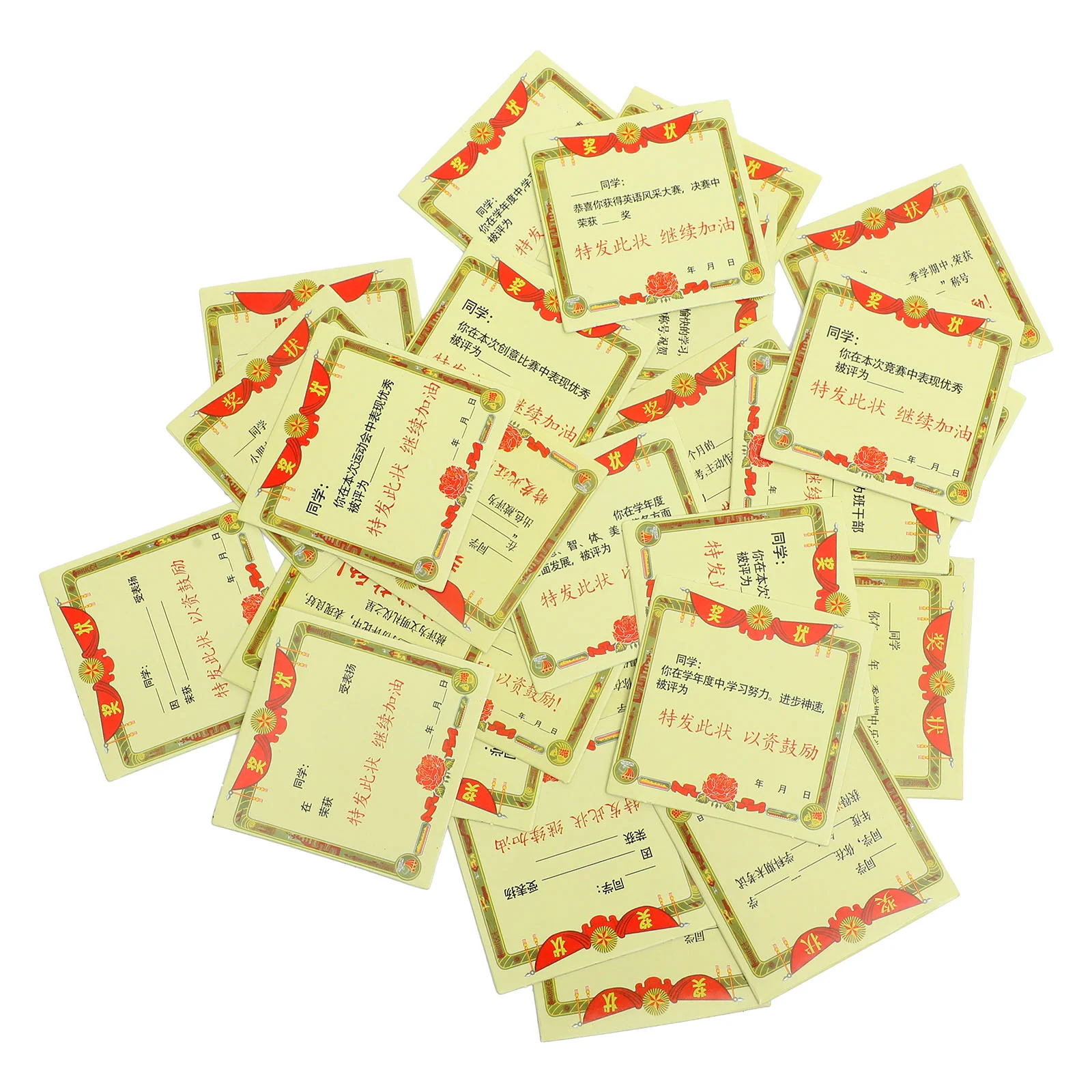 90pcs Children Award Certificate Sticker Blank Certificate Paper Pupil Kindergarten Award Stickers kids award certificates