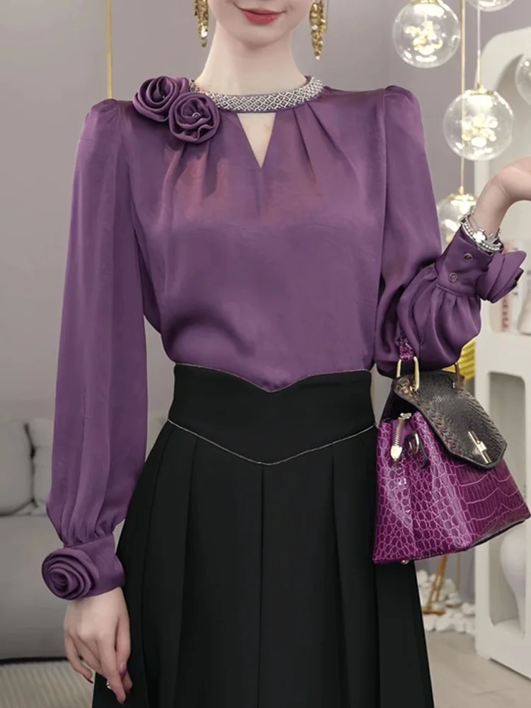 Damska jesienna sukienka z dekoltem w serek, ażurowa, długa, wyszczuplająca, w stylu koreańskim, luźna, idealna do pracy i na co dzień.