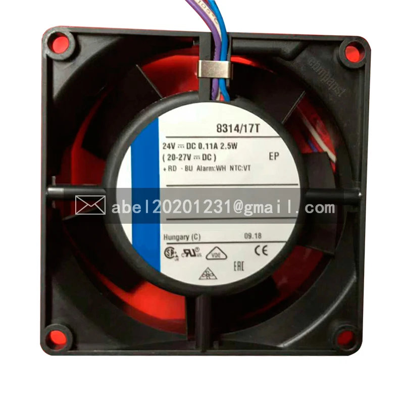 brandnew original 8314 17t dc24 011a 25w ventilador de refrigeracao refrigerador 8032 808032 mm 01