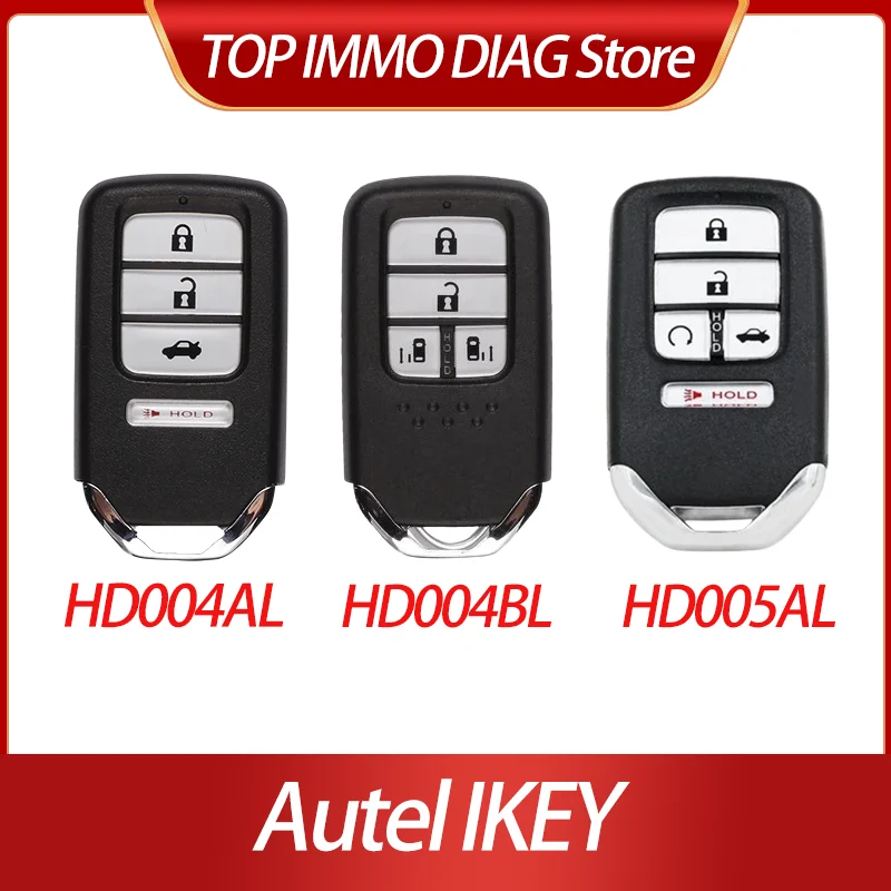 

1 шт./2 шт./5 шт. универсальный смарт-ключ AUTEL IKEY HD004AL HD004BL HD005AL, 315 МГц/433 МГц, совместим с KM100 IM508 IM608 XP400 Pro