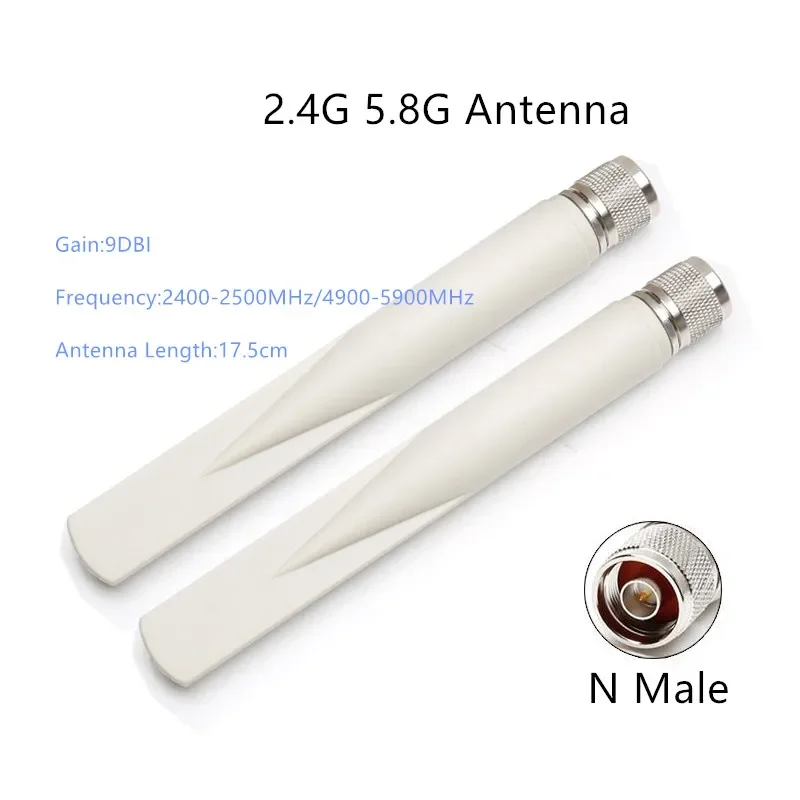 

2,4G 5,8G 5G двухчастотная всенаправленная антенна Huewei ZTE H3C уличная водонепроницаемая антенна 9dbi N штекер интерфейс