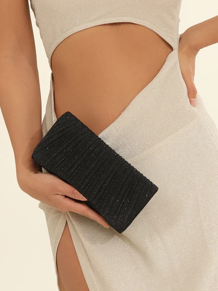 

Women Shiny Crossbody Bag Elegant Sparkling Handbag Fashion Chain Satchel Bag Chic Cocktail Wedding Clutch