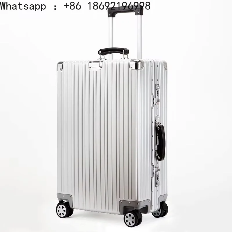 All Aluminum-magnesium Alloy Travel Suitcase High Quality Rolling Luggage 20/24/26/29'' Retro Trolley Case Bag Carry-On Boarding