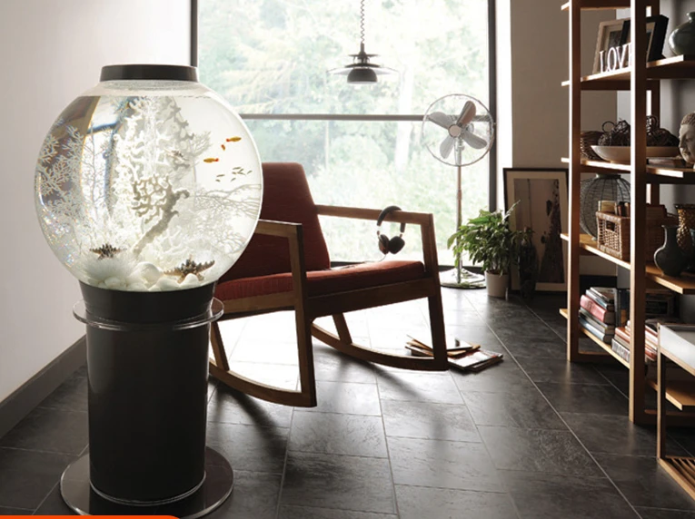 Large European Acrylic Fish Tank Household Living Room Interior Floor Ornaments Aquarium