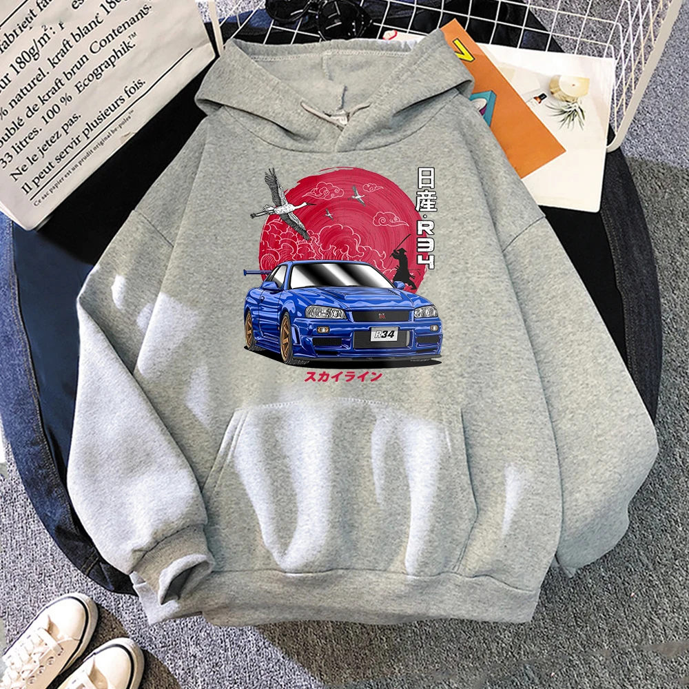 2024 First D Supra n JDM Men's and Women's Competition Loose Print Random Long sleeved Japanese Sports Random Sweatshirt