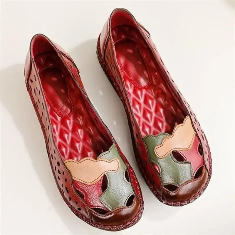 Women Fashion Sweet Soft Comfort Spring Hollow Out Flat Shoes Lady Casual Summer Light Weight Summer Shoes