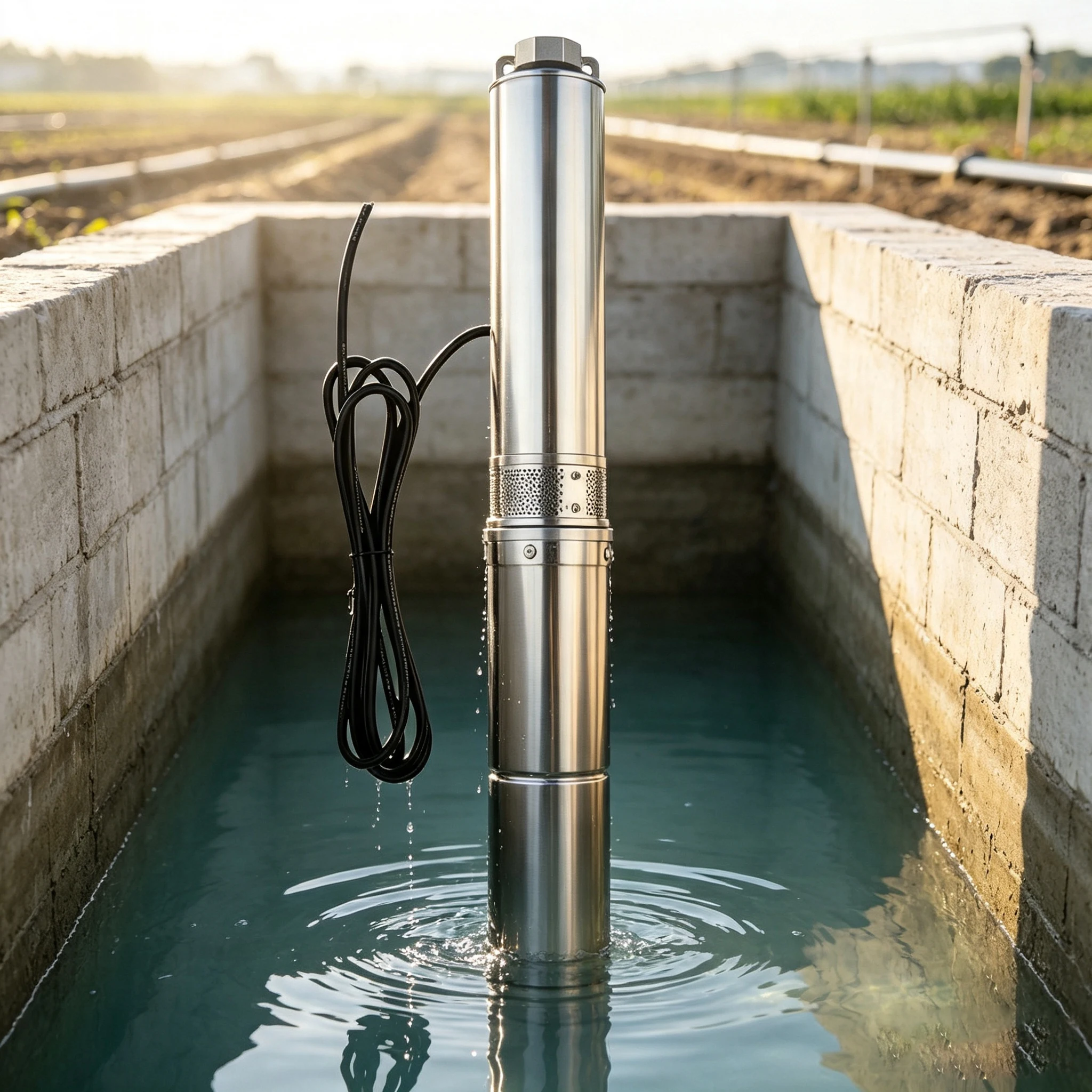 Hybrid Solar Powered Deep Well Submersible Pump Built-in MPPT Controller Off Grid Borehole Water Pump For Rural Irrigation Water