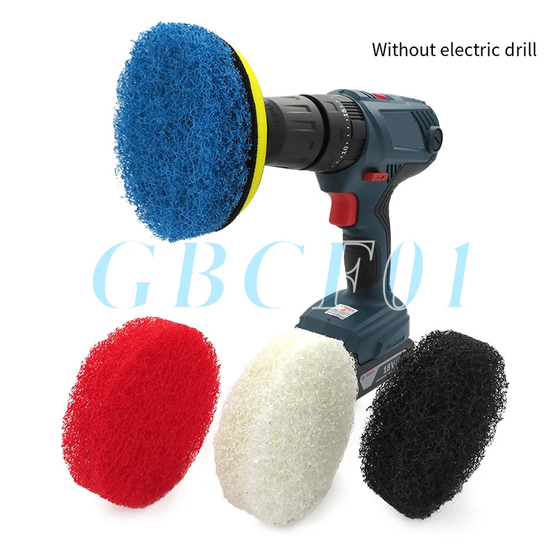 4 Inch Multi-purpose Flocking Scouring Pad Round ID10cm Grit Industrial Heavy Duty Nylon Cloth for Polishing & Grinding