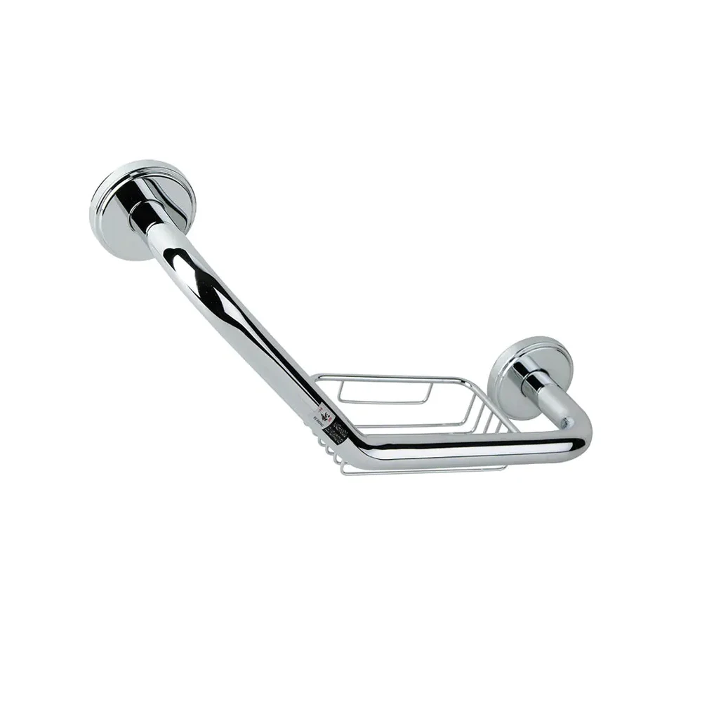 Stainless Steel 304 Bathroom Accessories Handrail Safety Disabled Customized Grab Bar With Basket