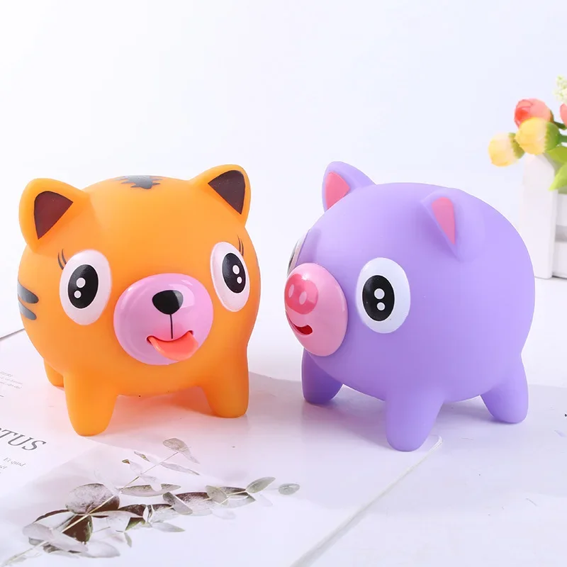 Talking Animal Baby Toys Jabber Ball Tongue Out Stress Relieve Soft Cute Tiger Pig Dog Ball grandi regali per bambini giocattolo per bambini adulti