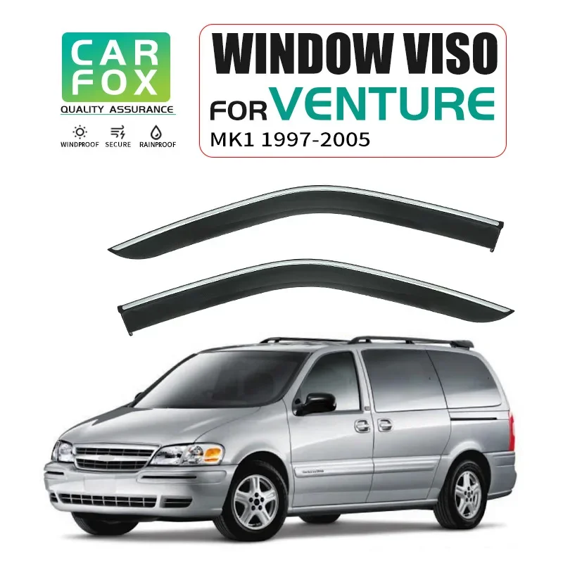 Visera para Ventana de Chevrolet Venture, Protector Solar y de Lluvia, Deflector de Viento, Moldura Decorativa