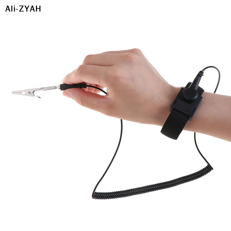【Ha8】1Pc 2025 New Adjustable Anti-static Esd Strap Antistatic Grounding Bracelet Wrist Band Tool