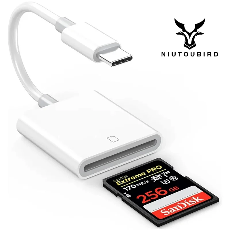 USB C SD Card Reader High Speed Adapter for IPhone 16 15 14 13 12 Pro Max Plus IPad MacBook Type C USBC OTG Cable Memory Readers