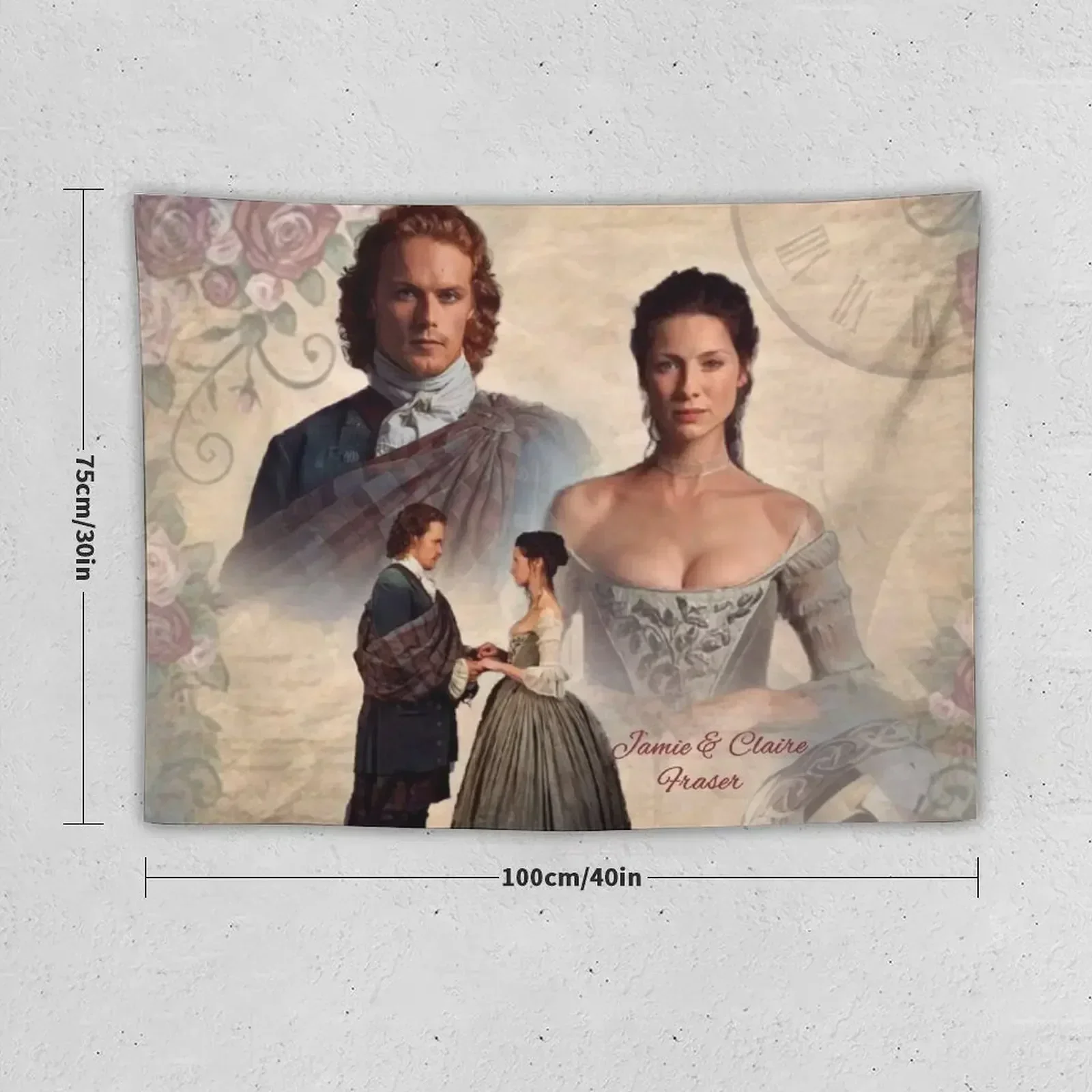 Jamie and Claire Fraser/Outlander Wedding Tapestry Outdoor Decor Room Decor Aesthetic Tapestry