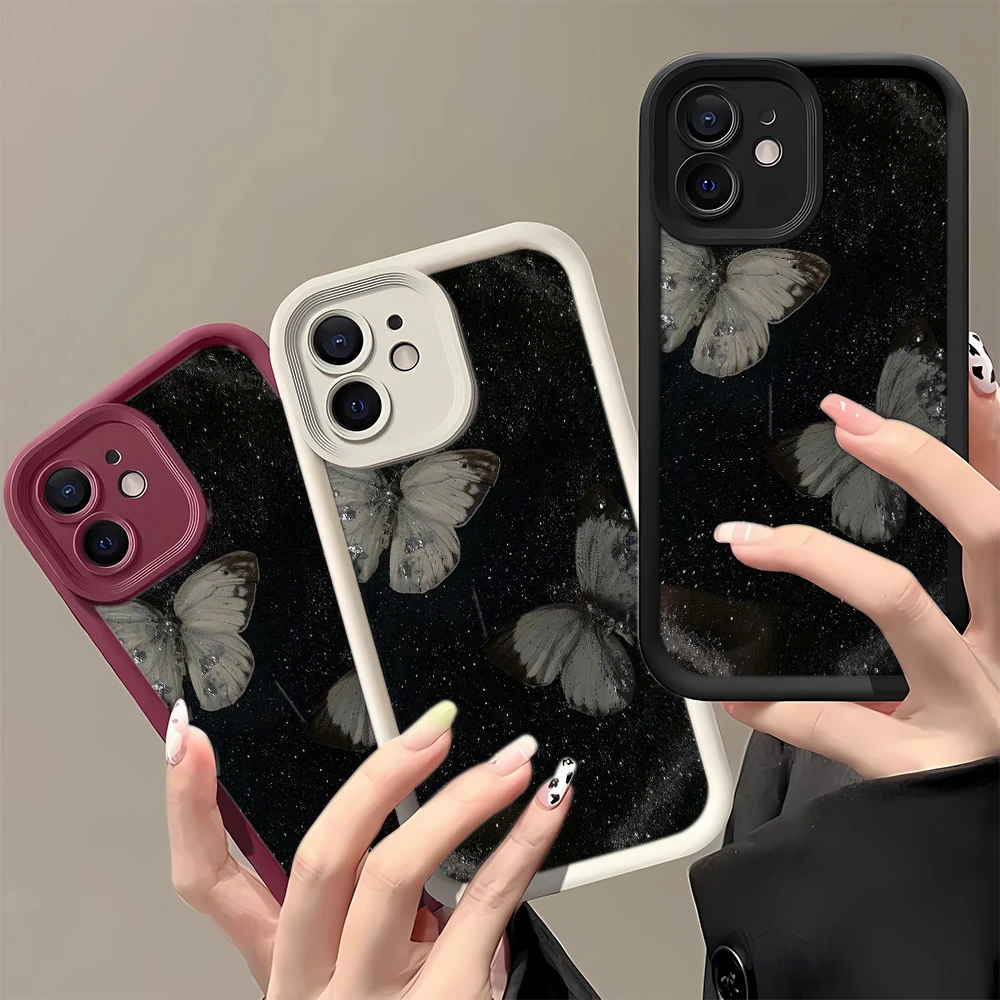 Dark Advanced Rose Phone Case For IPhone 17 Air 16 15 Pro Max 14 13 12 Pro 11 16 15 14 Plus Cover Case Funda 16 15 14 Plus