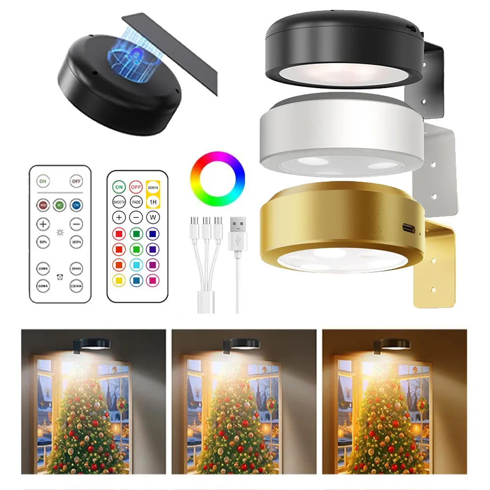 

Picture Lights LED Magnetic Art Display Light Magnetic Dimmable Painting Spotlight Wireless Magnetic Painting Light with Remote