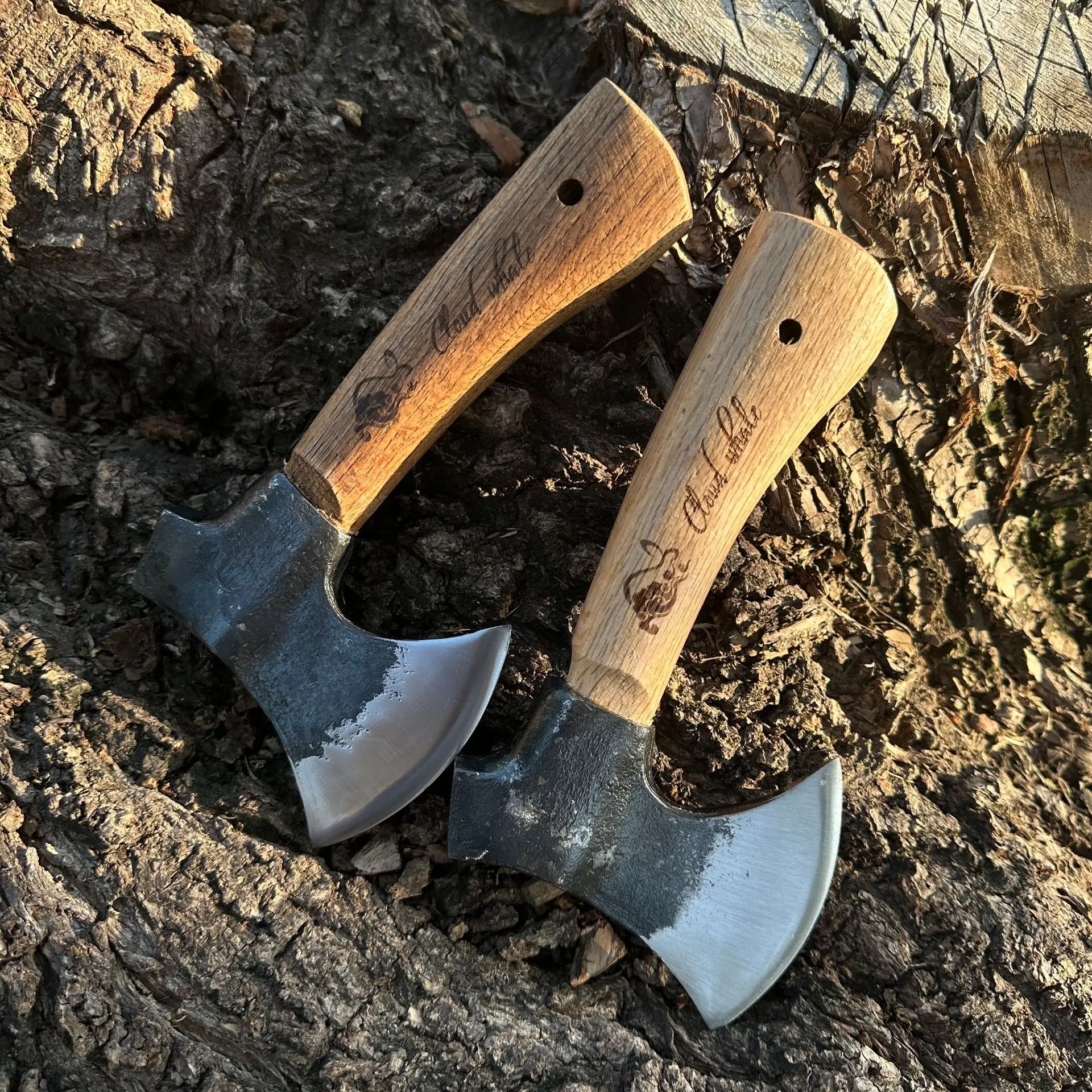 New Multi-functional Small Cyclone Forged Durable Firewood Splitting Camping Portable Forged Track Woodworking Axe Tool - view 6