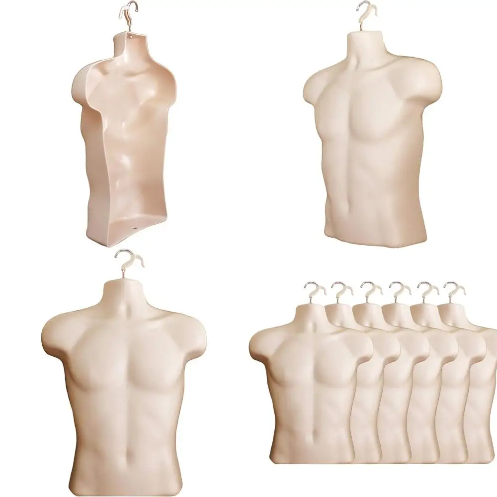 

Stackable Male Mannequin Set, Hollow Back, Hanging Hooks, Shirt Display, Countertop Use, Suitable for S-M Clothing Sizes