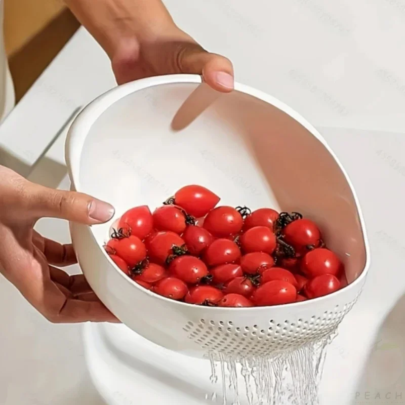 【Ventas calientes】estante de drenaje de arroz filtro de arroz tamiz de drenaje de frutas y verduras suministros de cocina herramientas pequeñas multiusos