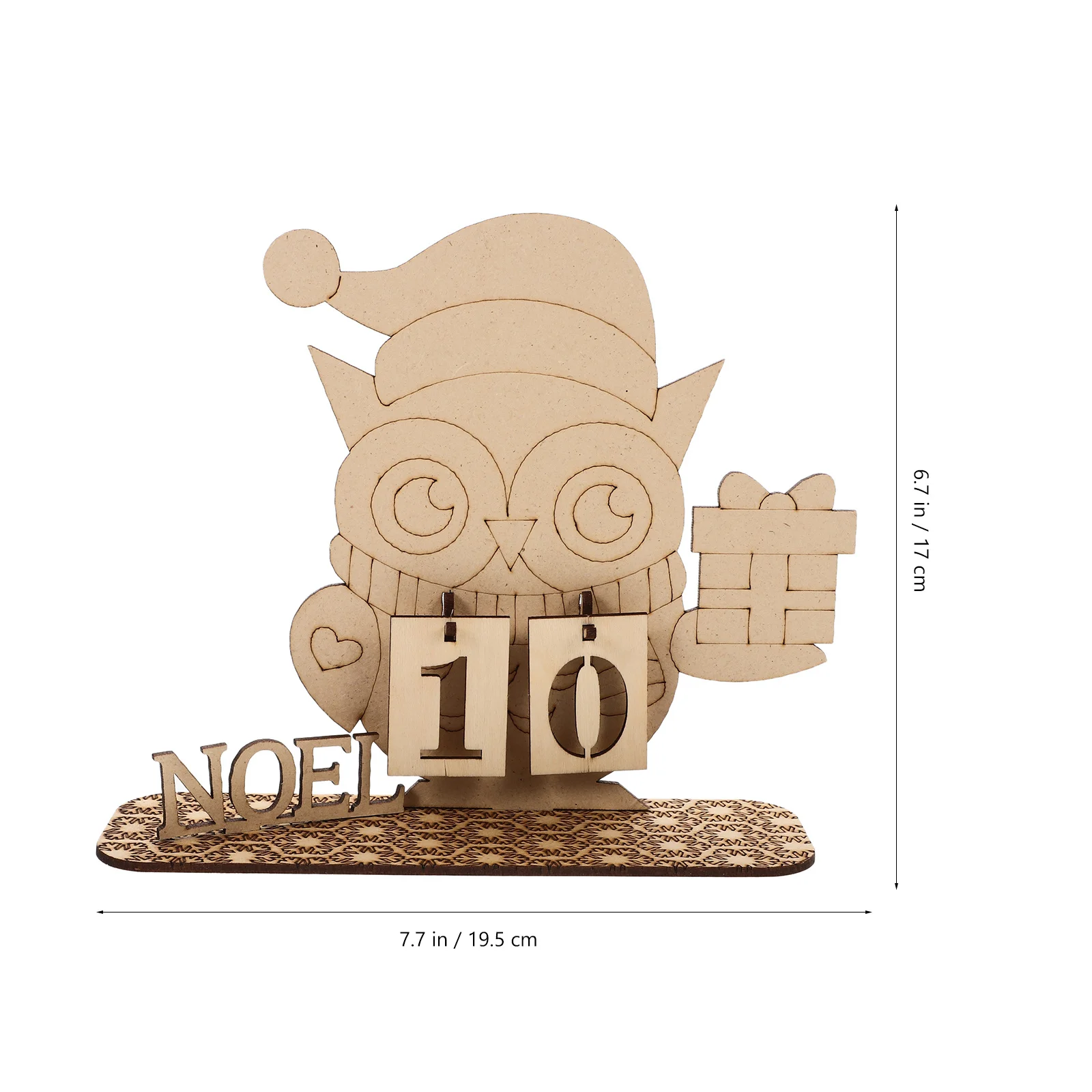 

1Set Christmas Wooden Countdown Calendar DIY Advent Decor for Home Living Room Desktop Shelf Xmas Party Supplies Wood Craft Gift