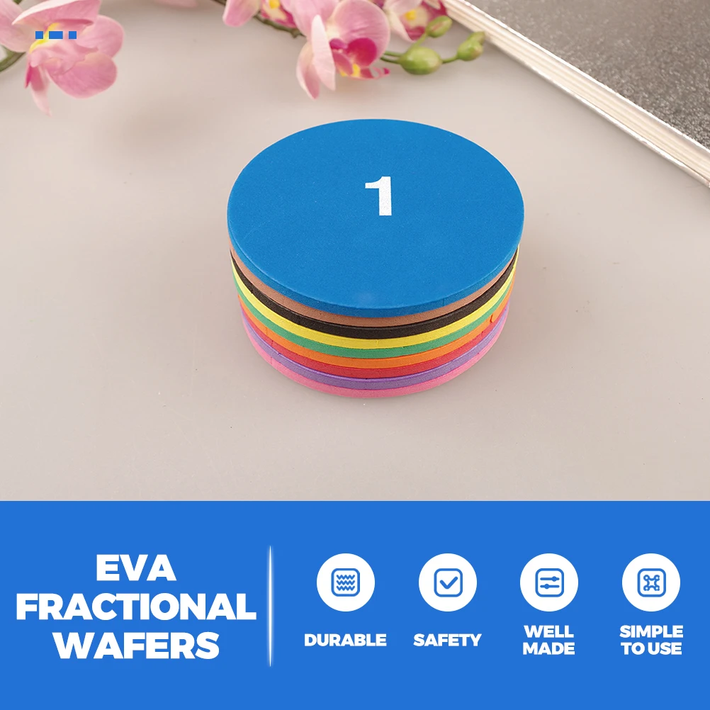 

2 set 2 Sets Eva Circles Math Teaching Tool For Fraction Learning Tray Cognitive Educational Plaything Math