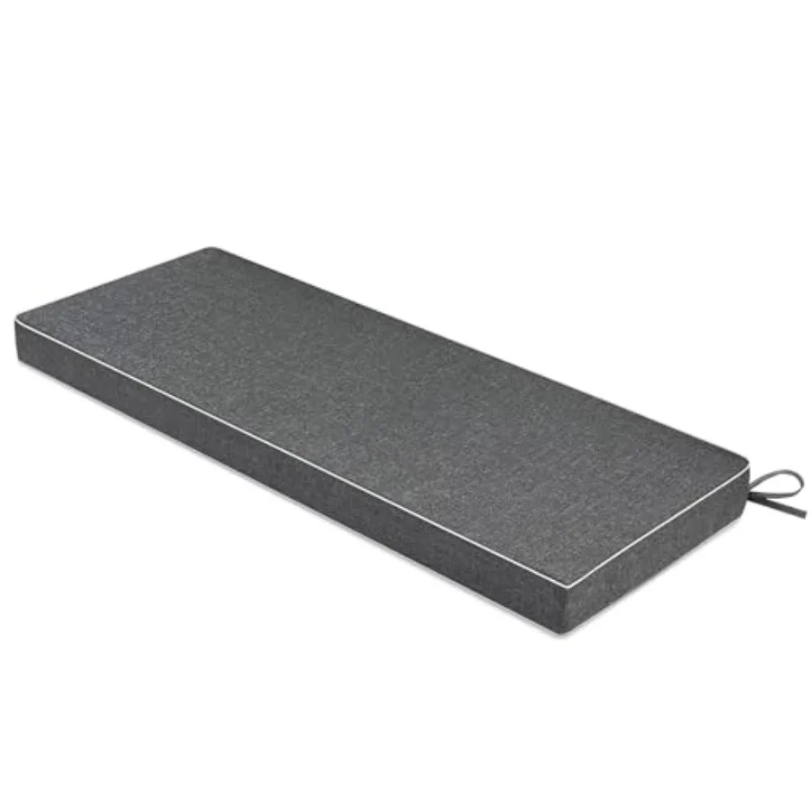 

Dark Grey Outdoor Bench Cushion Set of 1 48x18x3 Inch Waterproof Patio Seat Cushions for Swing and Outdoor Furniture Couch Sofa