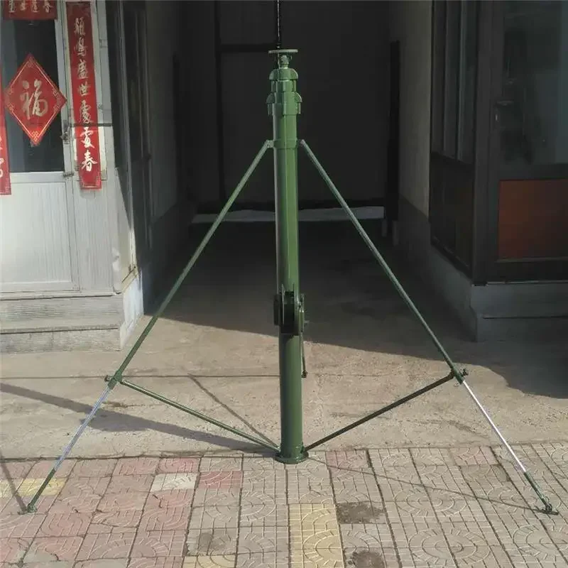 Surveillance cctv camera pole tower vehicle mounted telescopic mast