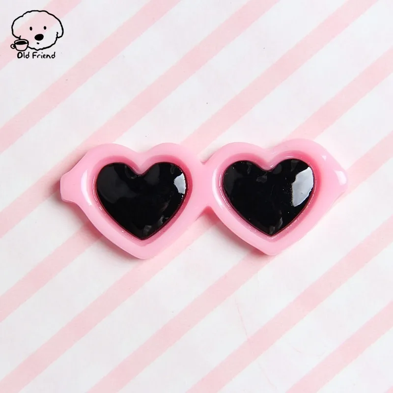 Pet Lovely Heart Sunglasses Hairpins Pet Dog Bows Hair Clips for Puppy Dogs Cat Yorkie Teddy Hair Decor Pet Supplies