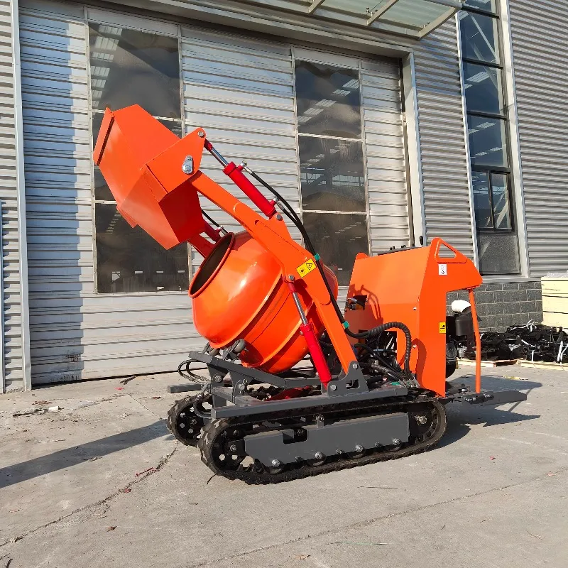 Portable Mini Concrete Mixer Self Loading Hydraulic Track Driven Cement Mortar Mixer Construction Mini Concrete Mixer Price