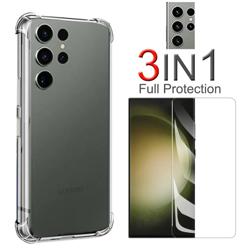 

s23 ultra case shockproof for samsung s23 ultra Hydrogel screen protector samsung s23 plus not glass samsungs23 cover S 23