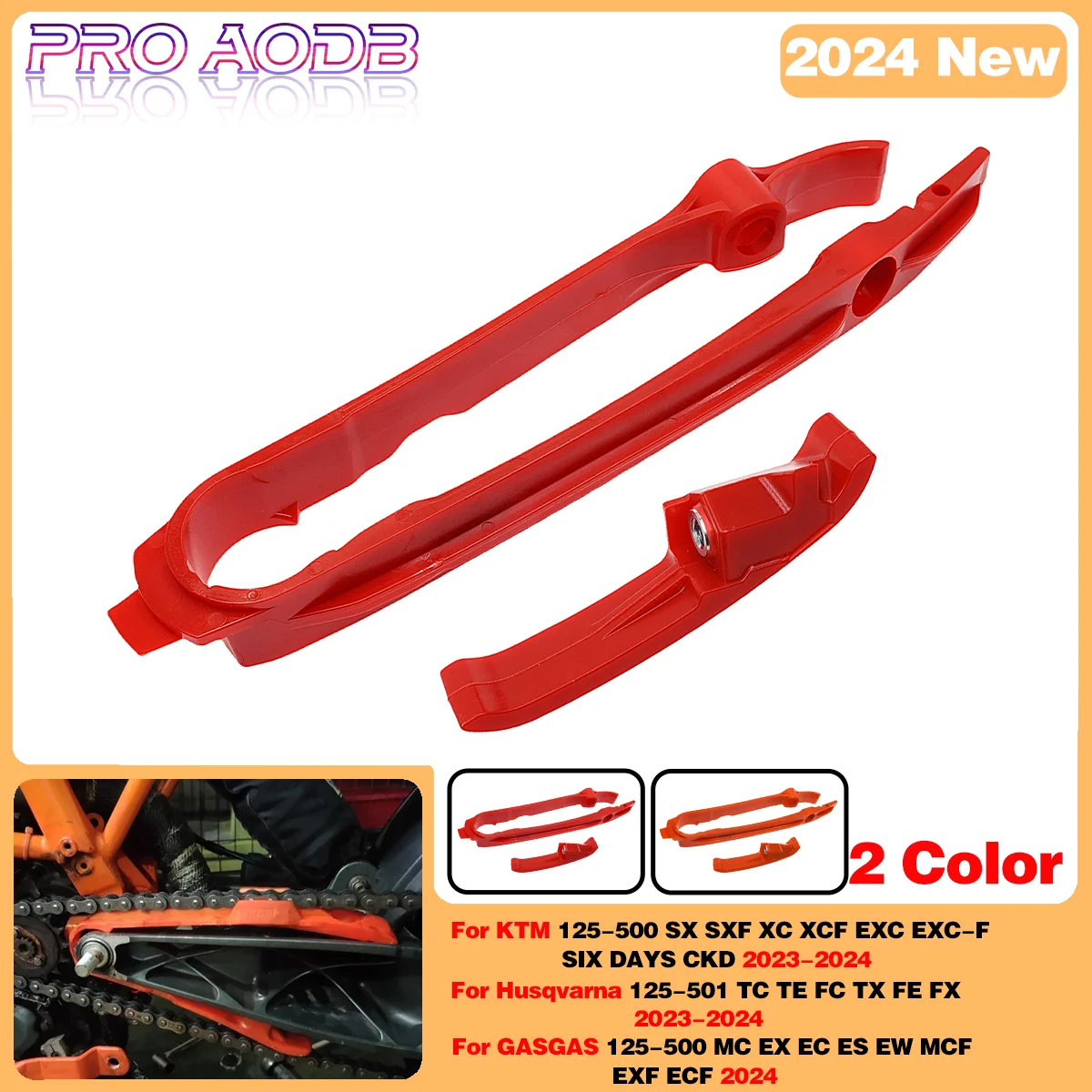 

2024 New Motocross Chain Guide Slider Swingarm For GASGAS 125 250 300 350 450 500 MC EX EC ES EW MCF EXF ECF For Husqvarna TC FE