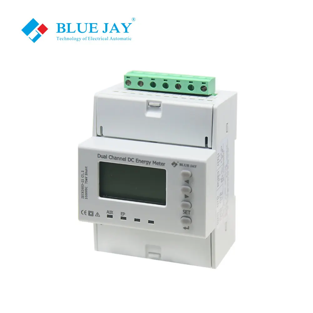 Blue Jay DCEM-5MS 2-channel Electric 35mm Din-rail Meter Energy Meter for EV charger