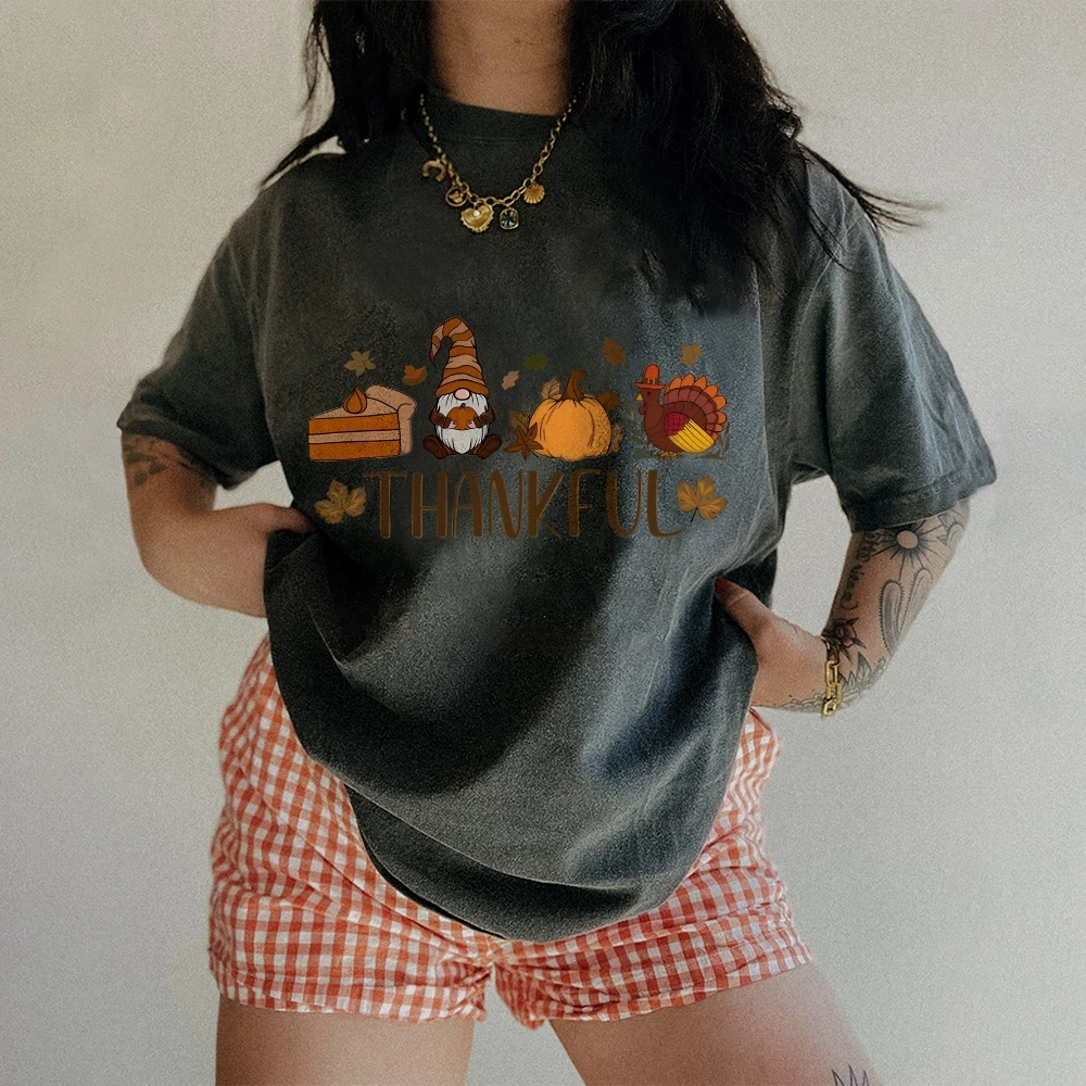 

Ladies Graphic T-Shirts Oversized Women's Tee - Y2K Vintage Washed Cotton Streetwear Casual Vintage Snowflake Washed T-Shirt