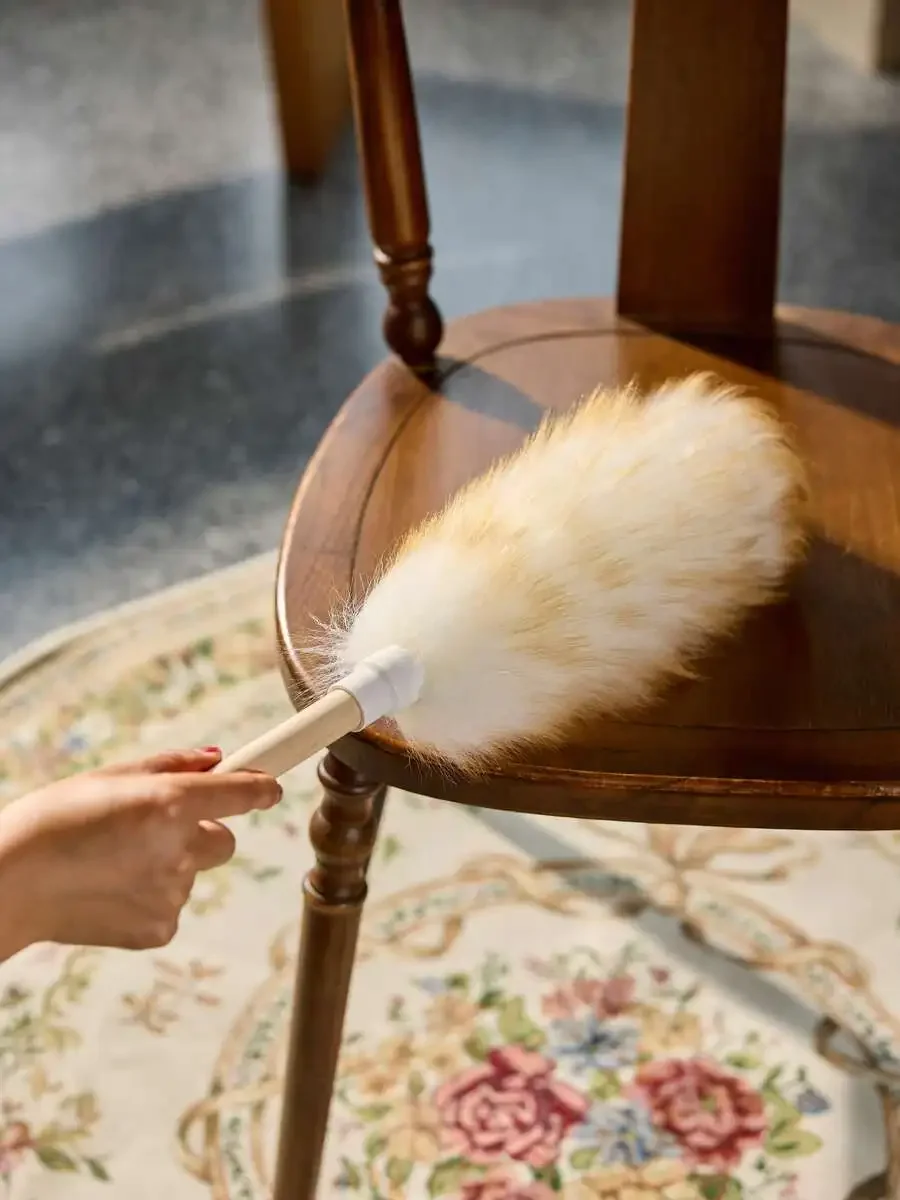 

Knitted Dust Duster With Handle, Anti-Static Household Dusting Brush, Super Soft Sweeping Brush, Dust Removal Brush,