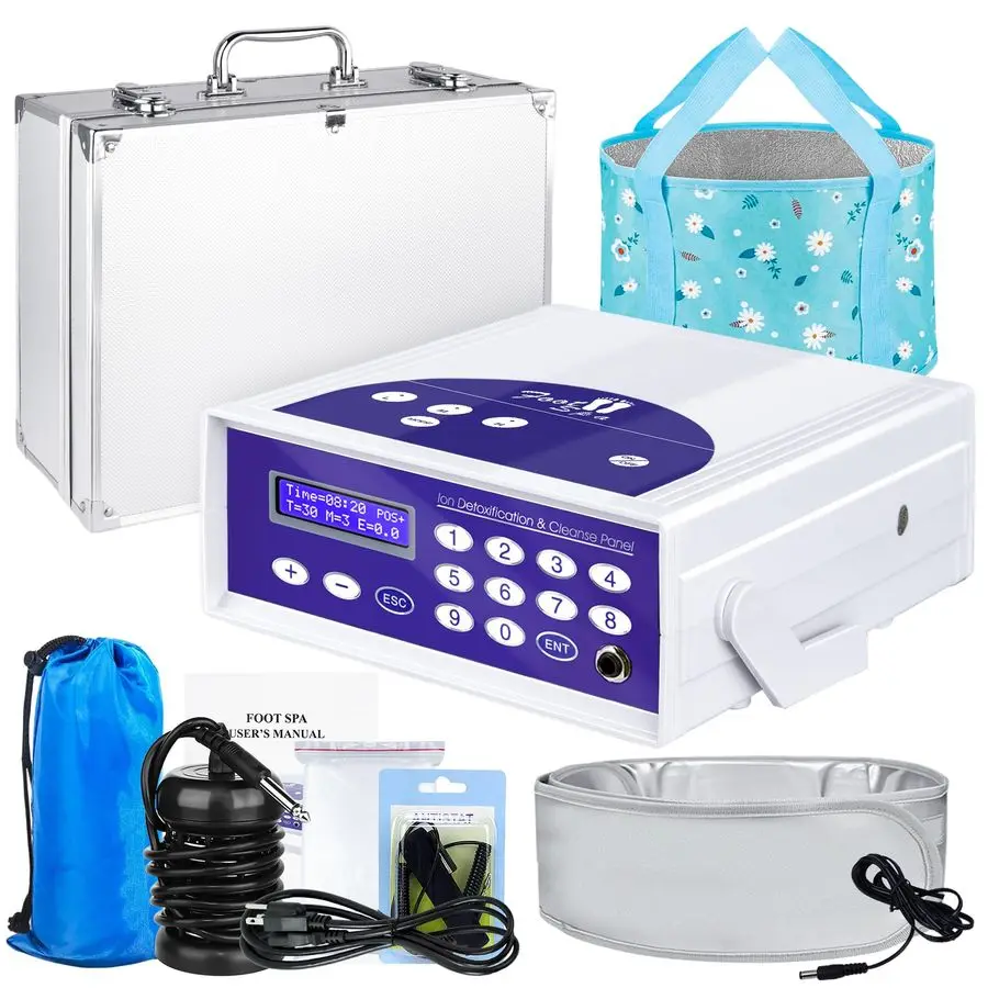 

Foot Bath Detox Machine, Foot Spa Mchine for Home Use, Ionic Detox Foot Bath System, Include Collapsible Basin, Far Infrared Bel