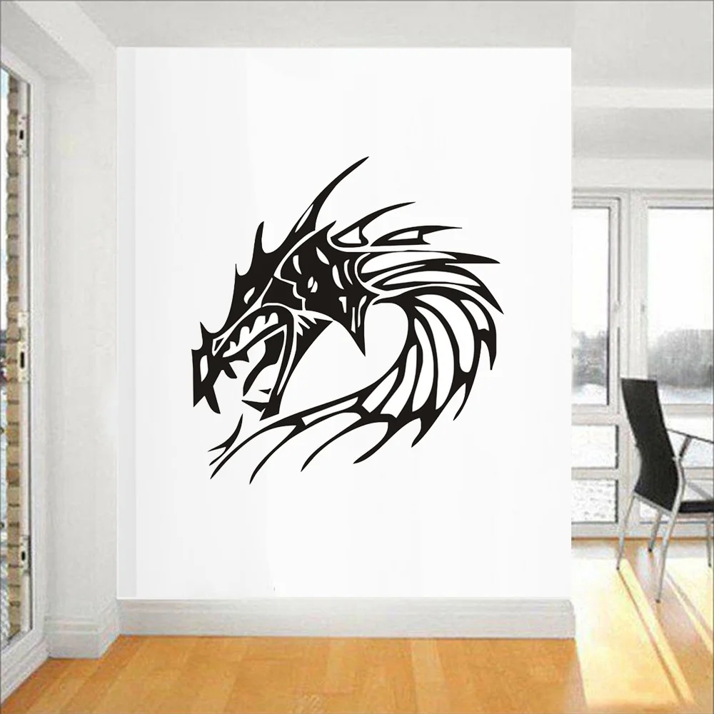 Fire Dragon Head Wall Sticker Home Decorative Stickers Living Room Wall Pictures Quote Wallpaper