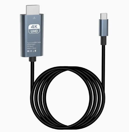 4K HD Video Conversion Cable Typec To Hdtv Same Screen Cable TV Computer 2 Meters Braided Screen Projection Cable